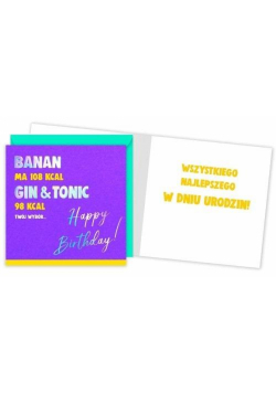 Karnet QR-001 Urodziny (banan, gin i tonic)