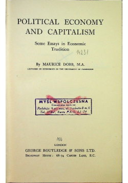 Political economy and capitalism