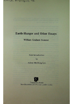 Earth Hunger and Other Essays