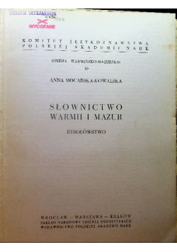 Słownictwo Warmii i Mazur Rybołówstwo