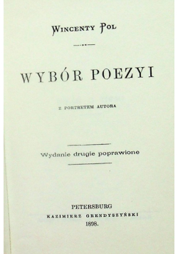 Pol Wybór poezji reprint z 1989 r
