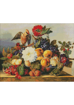 Diamentowa mozaika - Jemiołuszka obiad 40x50cm