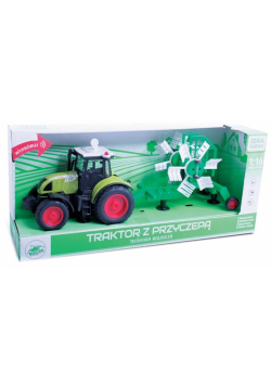 Traktor z przyczepa do siana 1:16
