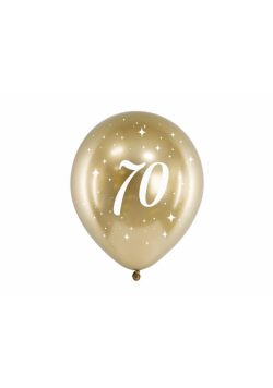 Balony Glossy 70-tka 30cm złote 6szt