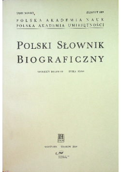 Polski słownik biograficzny Tom XLVI/2 Zeszyt 189