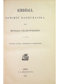 Kirdżali powieść naddunajska 1900 r.