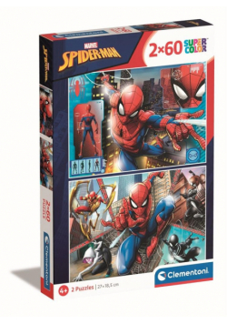 Puzzle 2x60 Super kolor Spiderman