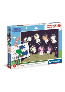 Puzzle 60 HappyColor Double Face Peppa Pig