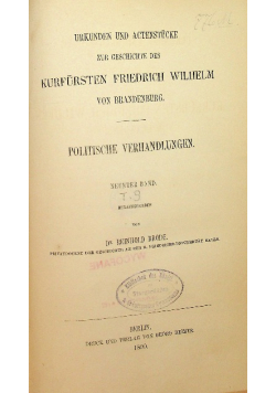 Politische Verhandlungen tom 9 1890 r.