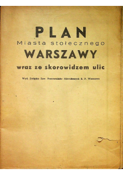 Plan miasta stołecznego warszawy ok 1946 r.