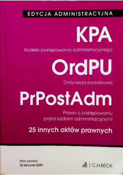 Edycja administracyjna KPA OrdPU PrPostAdm