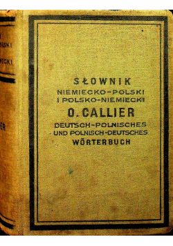 Słownik niemiecko polski polsko niemiecki 1909r