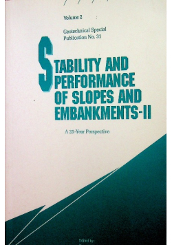 Stability and performance of slopes and embankments II