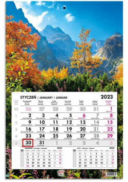 Kalendarz 2023 jednodzielny głowka płaska Tatry