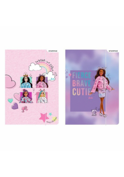 Teczka z gumką A4 Barbie 10 sztuk mix