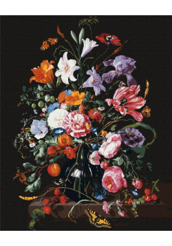 Malowanie po numerach - Wazon z kwiatami..40x50cm