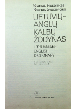 Lithuanian english dictionary