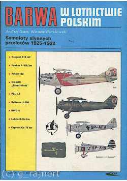 Samoloty słynnych przelotów 1925-1932
