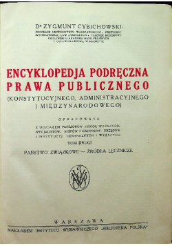 Encyklopedia podręczna Prawa Publicznego 1926 r.