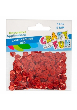 Cekiny laser 8mm czerwony