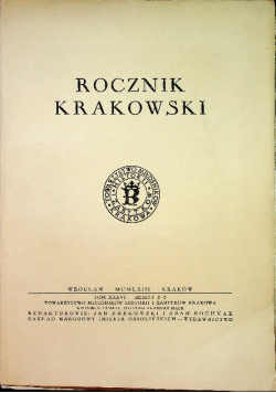 Rocznik krakowski Tom XXXVI