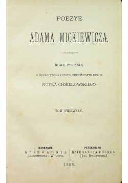 Poezye Adama Mickiewicza 1888 r.