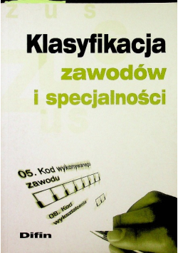Klasyfikacja zawodów i specjalności