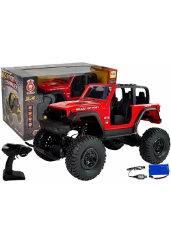 Jeep zdalnie sterowany czerwony