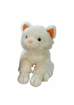 Pluszowy kot siedzący biały