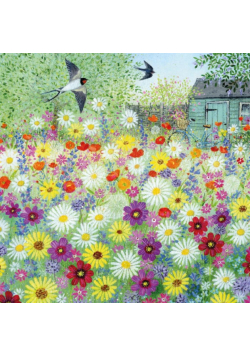 Karnet kwadrat z kopertą Flower Garden