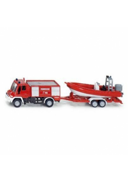 Siku 16 - Straż pożarna Unimog z łodzią S1636
