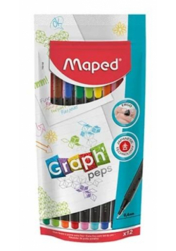 Cienkopis Graph Peps 12 kolorów MAPED
