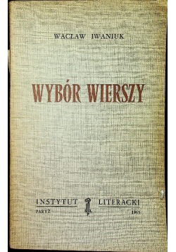 Iwaniuk Wybór wierszy