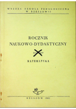 Rocznik naukowo - dydaktyczny Zeszyt 6 Matematyka