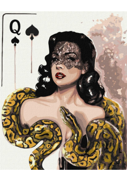 Malowanie po numerach - Dama pikowa 40x50cm