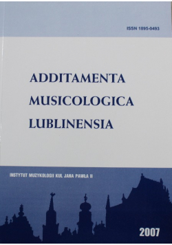 Additamenta Musicologica Lublinensia Rok 3