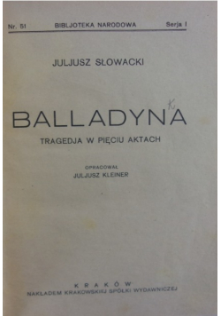 Balladyna 1922 r.