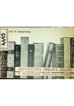 Artystyczna oprawa książki w wykonaniu Ryszarda Ziemby