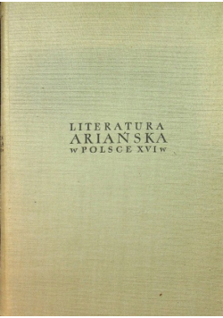 Literatura ariańska w Polsce XVI w