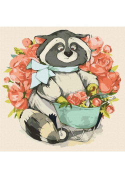 Malowanie po numerach - Mały florysta 30x30