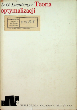 Teoria optymalizacji