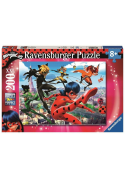 Puzzle 200 Miraculum. Biedronka i Czarny Kot XXL
