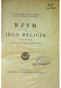 Rzym i jego religia 1920 r.