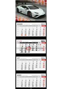 Kalendarz 2024 czterodzielny Lamborghini