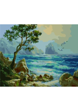 Malowanie po numerach - Dzika plaża 30x40cm