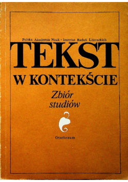 Tekst w kontekście Zbiór studiów