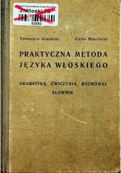 Praktyczna Metoda Języka Włoskiego 1910 r.
