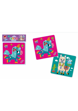 Piankowe puzzle 2w1. Jednorożec i lama