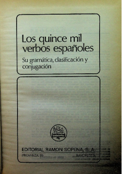 Los quince mil verbos espanoles