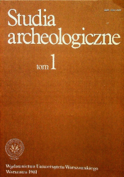 Studia archeologiczne tom 1